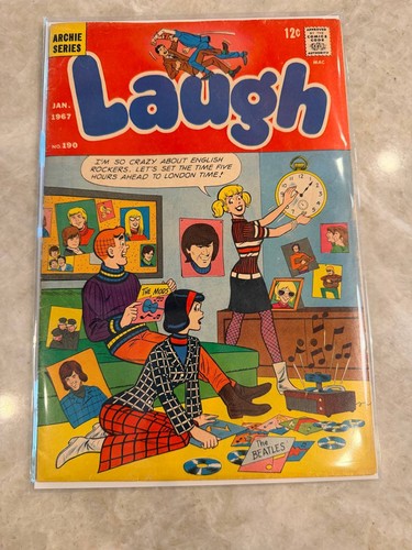 Laugh Comics #190 1967 Archie Silver Age F-VG Beatles British Invasion