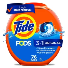 Tide PODS Liquid Laundry Detergent Pacs, Original Scent, 76 Count
