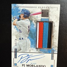 PJ Morlando 2025 PANINI IMPECCABLE ELEGANCE PATCH/AUTO /99 Card #EJAPM