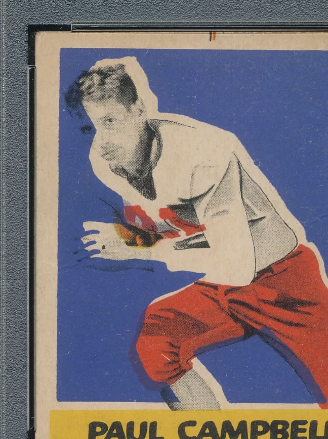 GHOST IMAGE 1948 Leaf Football PSA 3 Paul Campbell Unique Error Card Color Shift