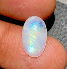 WHOLESALE NATURAL RAINBOW MOONSTONE CABOCHON OVAL SHAPE LOOSE GEMSTONE LOT.