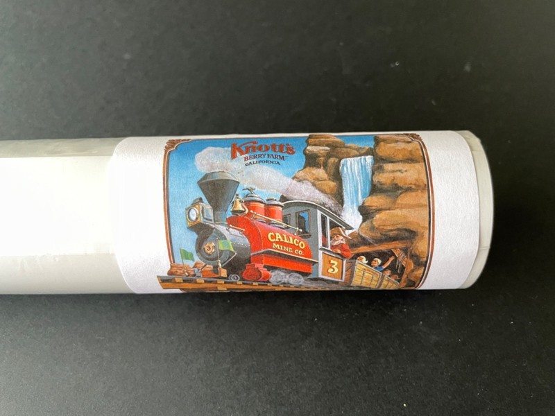 Actual  Calico Mine Ride Knott's Berry Farm Poster 22x28 2021 Bob Bates SEALED!