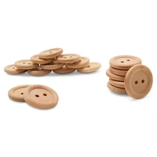 Unfinished Wooden Buttons for Crafts and Sewing 3/4 inch | Woodpeckers