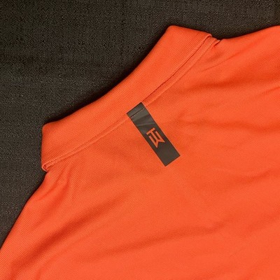Nike Golf Tiger Woods TW ADV Color Texture Polo DA2995 693 Team Orange Sz M