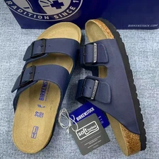 Birkenstock Arizona Blue Birko-Flor Unisex Sandals Narrow 37-41/Wide 42-45