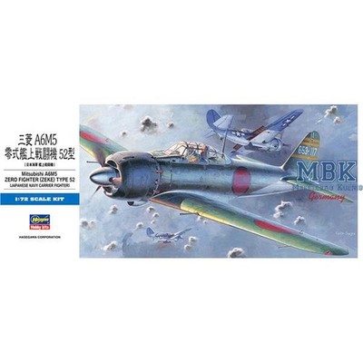 HASEGAWA HAS00452 Mitsubishi A6M2 Zero Fighter Type 52 (D22)