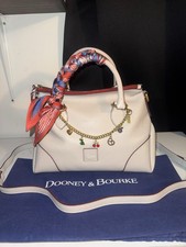 Dooney & Bourke Ivory (Ecru) Florentine Satchel Gold Hardware