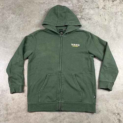 Vans Hoodie Youth XL Green Full Zip Outdoors Skate Long Sleeve Preowned - Picture 2 of 20