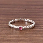 925 Sterling Silver Pink Topaz Wave Band Stackable Eternity Ring Gift For Wife