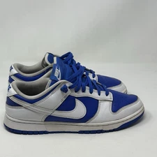 Nike Dunk Low Sneakers Mens 10 Racer Blue White Classic Retro Sneakers Shoes