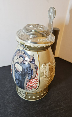 ''Package From Home'' by Norman Rockwell Collector Stein Issued By Miller Brewing 