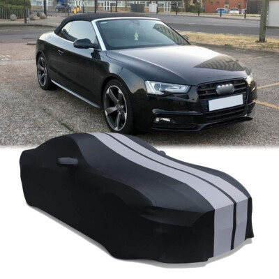 Satin Car Cover Indoor Scratch Dust Proof Gray-Stripe For Audi A5 Roadster Coupe
