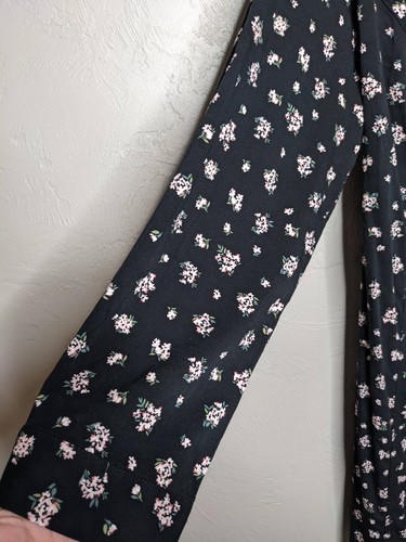 NWT Market & Spruce Womens Plus 2X Black Floral Tie Vasilisa Twill Shirt Dress - Picture 2 of 7