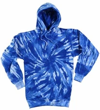 ROYAL BLUE TORANDO SWIRLS HOODED SWEATSHIRT ADULT SM  winter hoodie jacket NEW