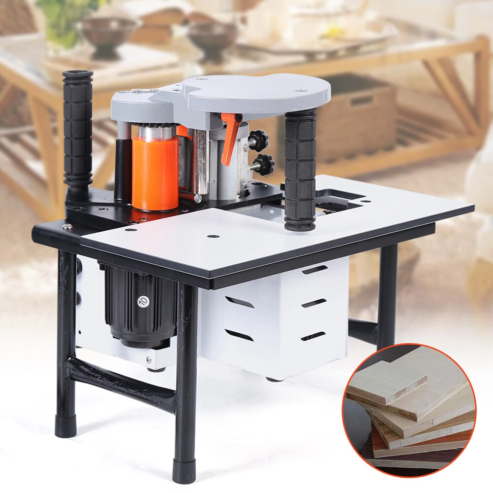 Portable Edge Bander Machine Double Side Gluing Wood Banding 110V 10 60mm 5m min