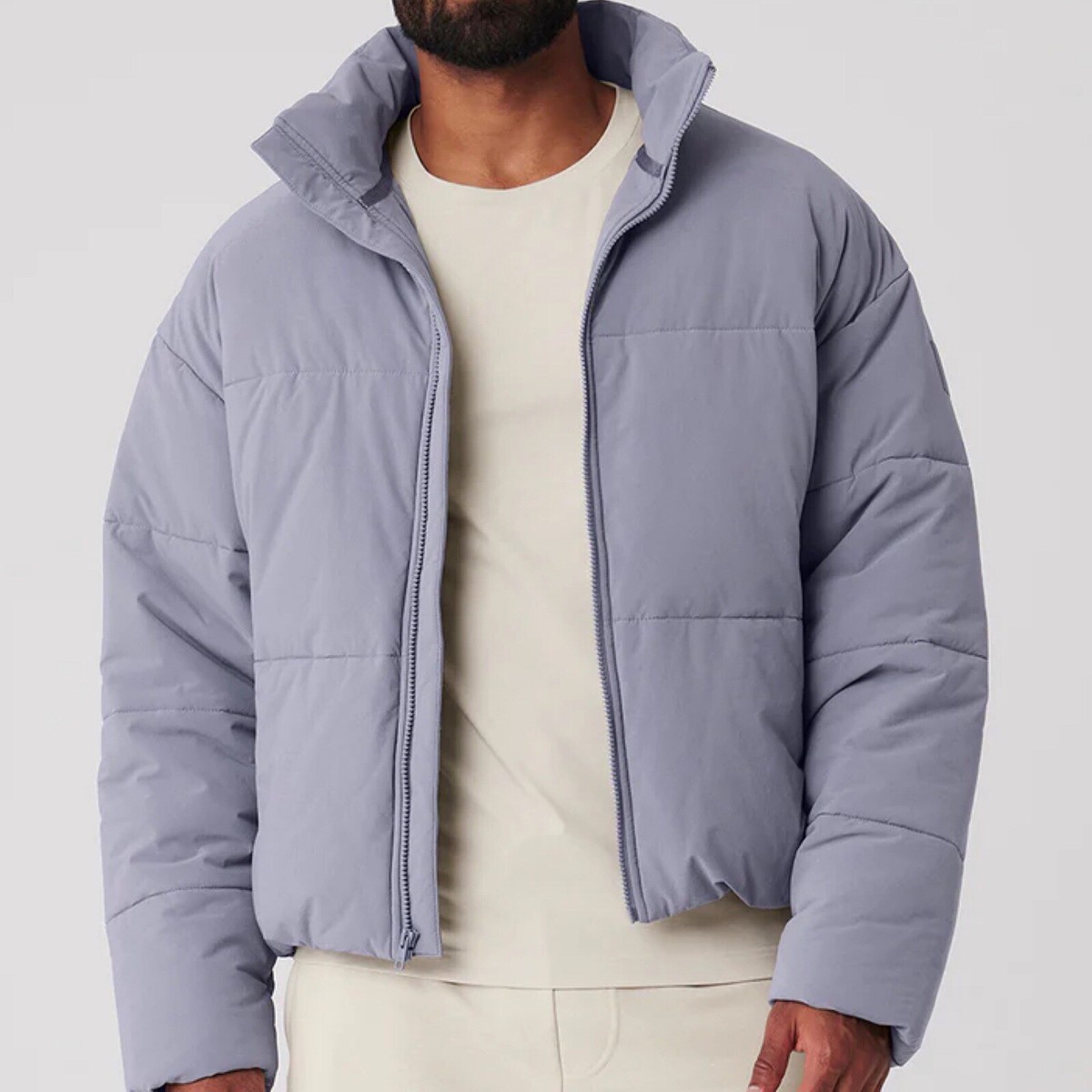 Alo Yoga Stretch Woven Street Puffer Fog M | eBay