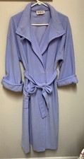 Vintage Vanity Fair Robe Housecoat Lilac Velour Short Midi Pockets Medium