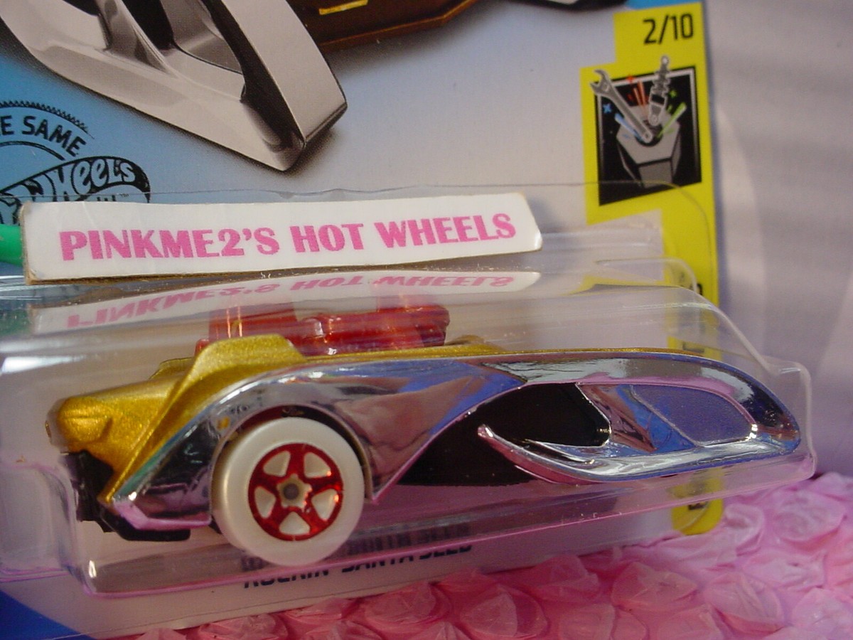 2020 i Hot Wheels ROCKIN' SANTA SLED #53🎅gold/chrome/red