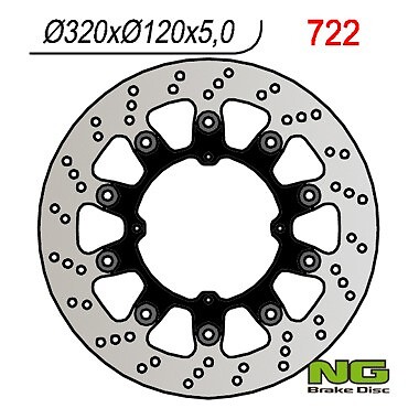 Disque de frein avant Husqvarna 320mm plat pour moto Supermoto