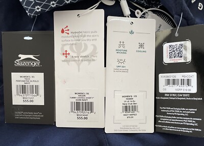 RTLS $200 - LOT OF 4 - SLAZENGER LADY HAGEN PGA WOMENS NAVY BLUE