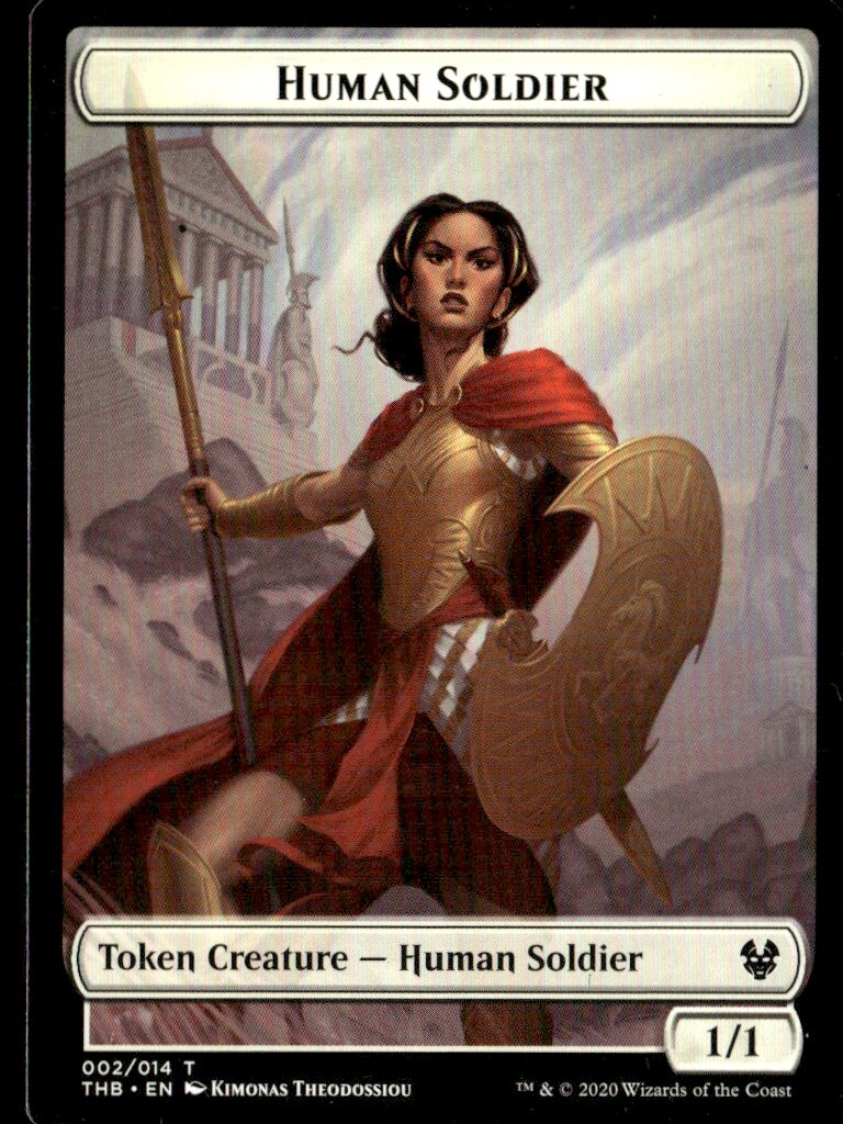 2020 Theros Beyond Death Human Soldier Token Common #2 MTG Card