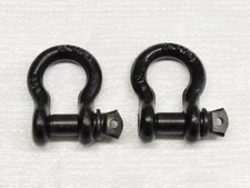 Black Bow Shackle 1.5 Ton X2 (Screw Pin Heavy Duty Theatre 7/16" x 1/2" 1500KG)