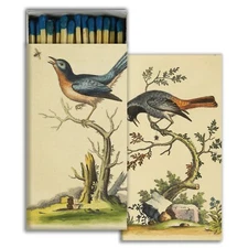 Warwick Birds Set of 2 Large Matchboxes with Wooden Matches