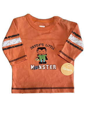 Carter s Halloween  Daddy s Little Monster Baby Boys 3 Mos T-Shirt~New With Tags