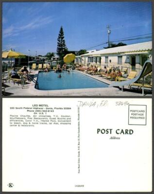 FLORIDA Dania CHROME VINTAGE POSTCARD