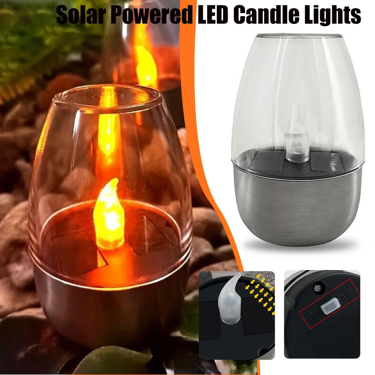 Outdoor led on sale candle lights