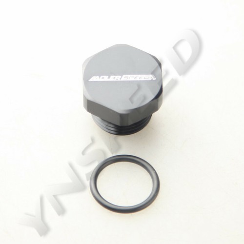 8AN AN-8 Flare Plug Aluminum Fitting Adapter With O Ring Seal -8AN Plug Black - Picture 4 of 5