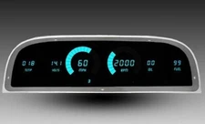 1960-1963 GM/Chevy Truck LED Direct Replacement Gauge Cluster, Teal, Made in USA