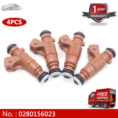 Set of 4 Fuel Injector for Saab 9-3 9-5 Turbocharged 2.3L 2.0L 0280156023