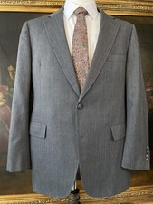 VTG Hart Schaffner Marx 40R USA MADE 1960's Gray Herringbone Wool 2Btn Blazer