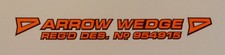 RALEIGH CHOPPER MK2 ARROW WEDGE REGISTERED FRAME DECAL DAYGLO ORANGE & BLK OUTLI