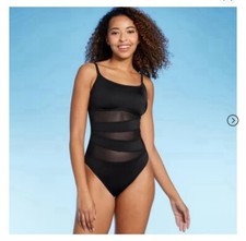 Women's Mesh Front One Piece Swimsuit - Shade  Shore M