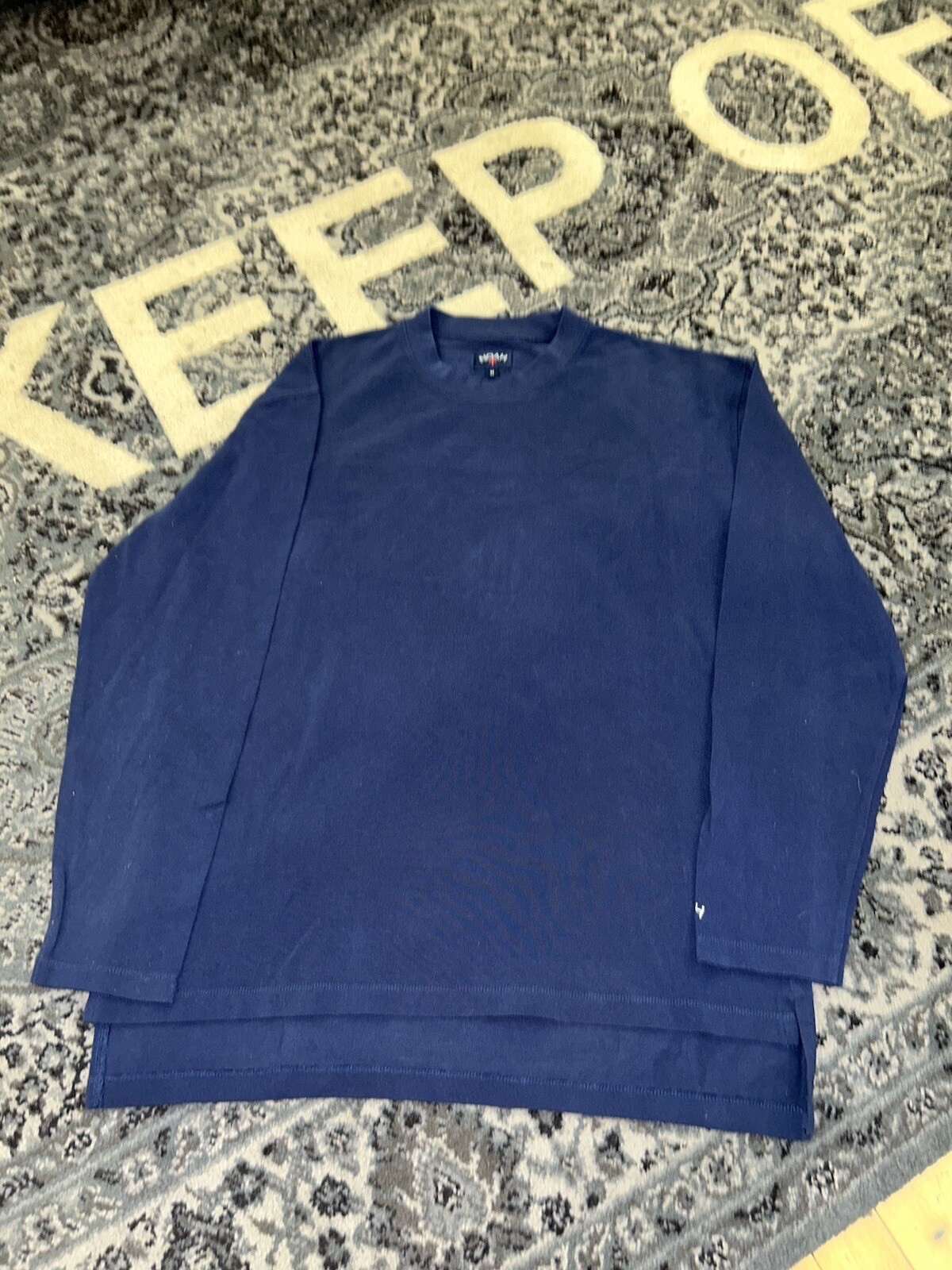 Noah Blue Medium Long Sleeve Crew Neck Tee  