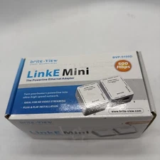Brite-View LinkE Mini 500 Mbps Powerline Ethernet Adapter BVP-5100D