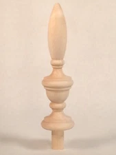Bed Post FINIAL 7-3/8 inch Hard Maple Wood TF2