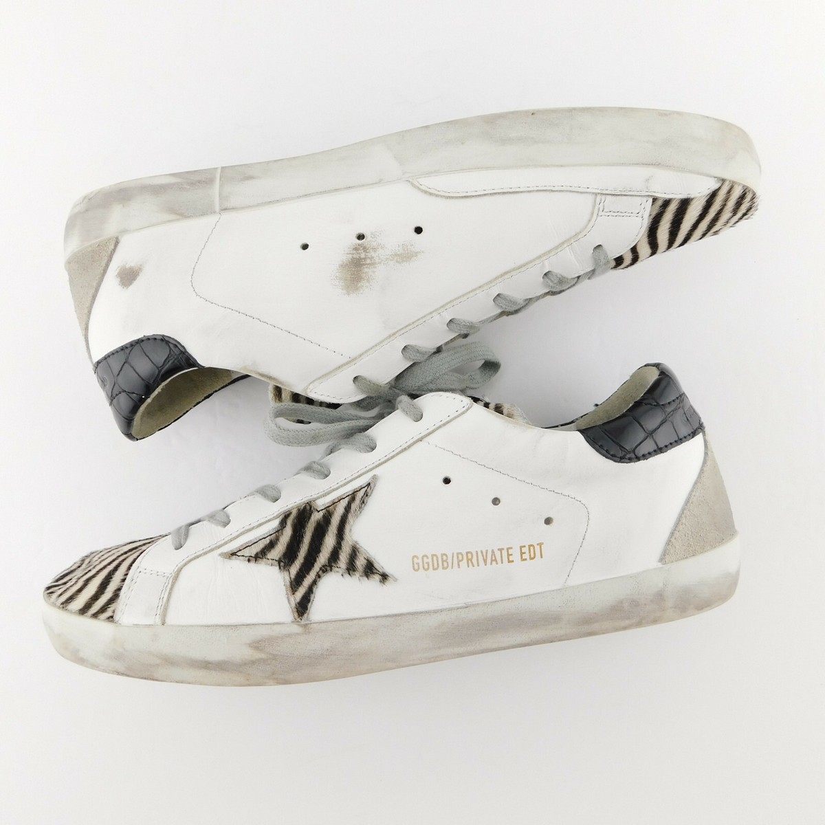 LIMITED GOLDEN GOOSE Size 41 Eur SUPERSTAR White Zebra