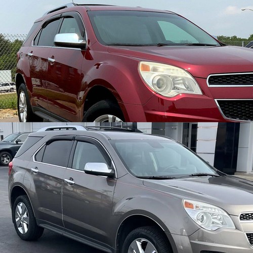 Fit 2010-2017 Chevrolet Equinox Window Visors Sun Shade Rain Guards Smoke Tinted - Picture 2 of 8