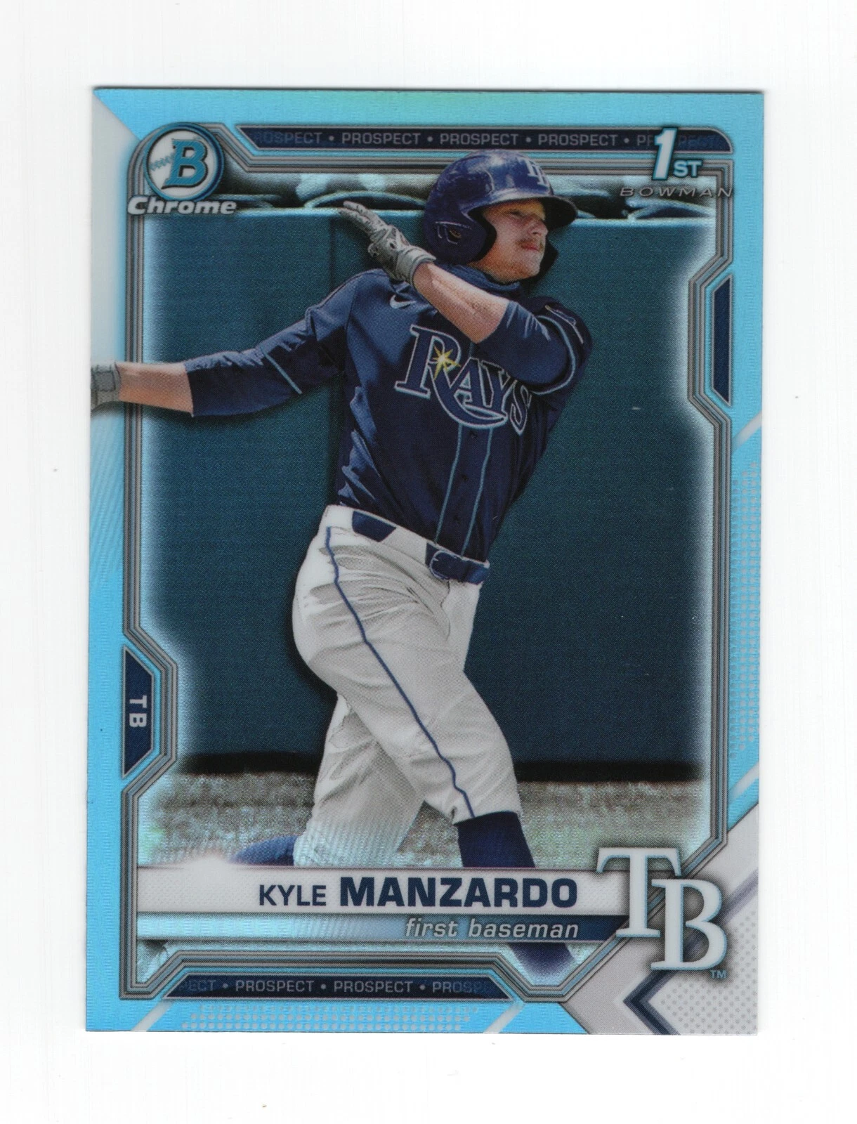 2021 Bowman Kyle Manzardo #BDC-191 1st Bowman Chrome Sky Blue Refractor