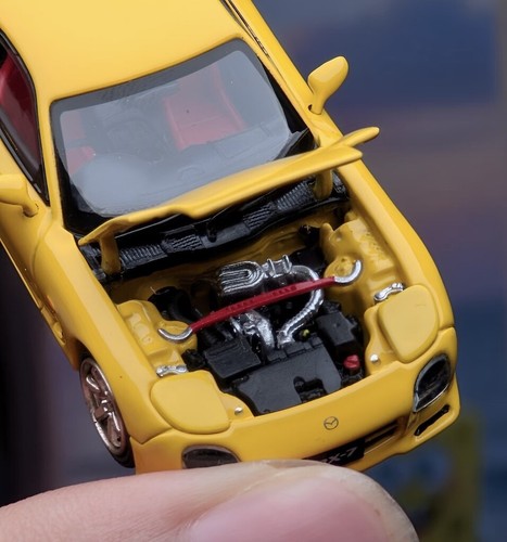 FH 1:64 Yellow JDM RX7 FD3S A-Spec Speed Sports Model Diecast Metal Car - Picture 12 of 17