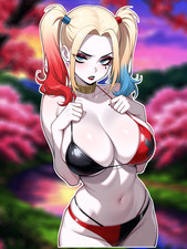 Adult Anime Waifu Harley Quinn 6" Vinyl Sticker