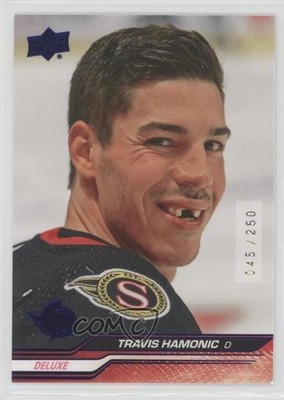 2023-24 Upper Deck Extended Series Deluxe 45/250 Travis Hamonic #595 05vd