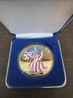 2000 American Silver Eagle 1oz Fine Silver Round .999 Gold Toned And Color