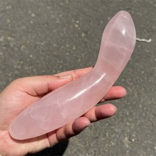 TOP 6.7" Natural rose quartz Gem Massage stick quartz crystal Wand Random 1pc