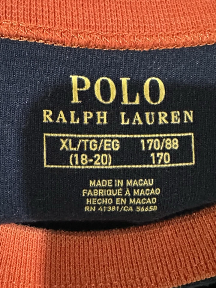 Polo Ralph Lauren Sweatshirt Boys XL 18-20 Crewneck Color Block Pony Pullover - Image 4 of 4