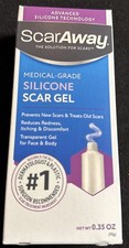 ScarAway Medical Grade Silicone Scar Gel Diminishing New  Old Scars Exp 8/27