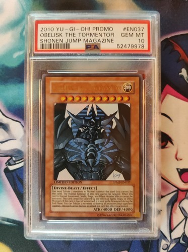 2010 Yu-Gi-Oh! Promo Shonen Jump Magazine #EN037 Obelisk The Tormentor PSA 10